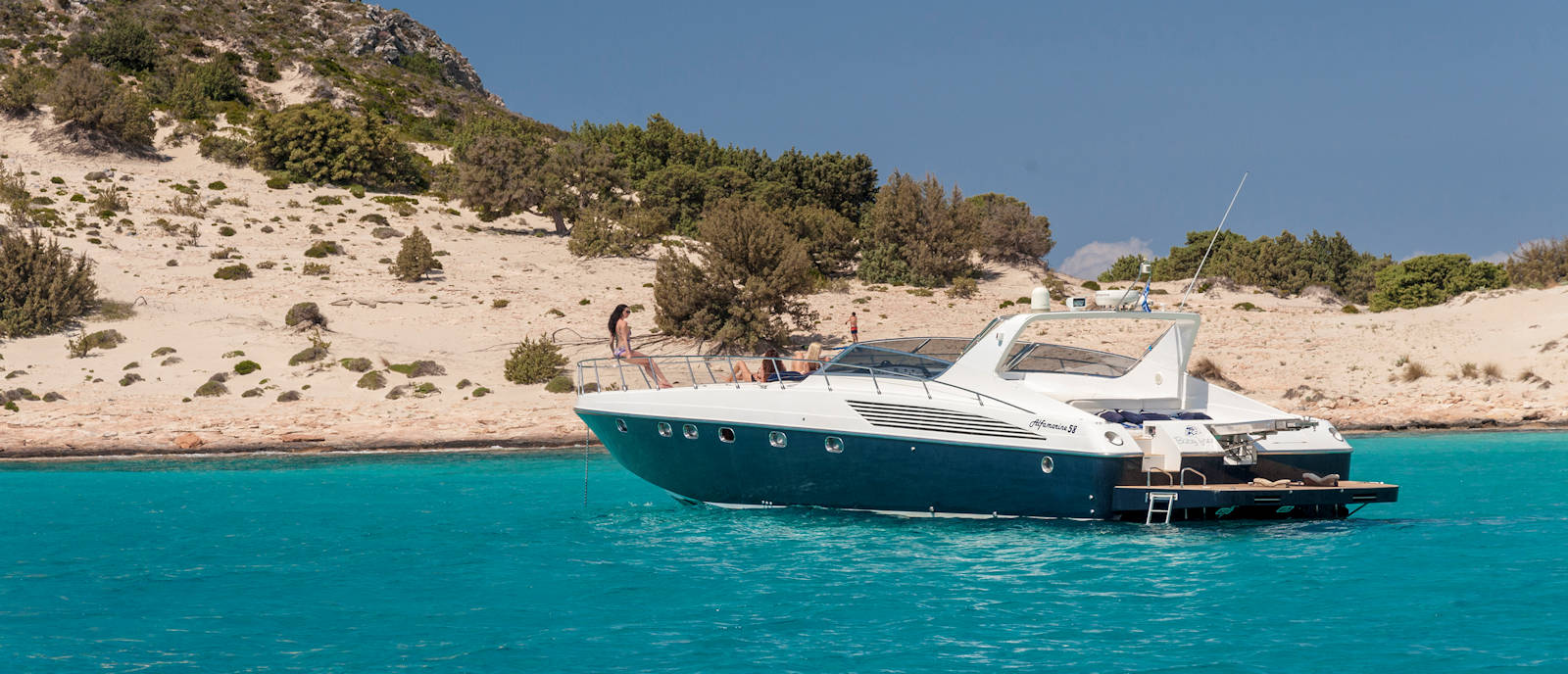 yacht in crete